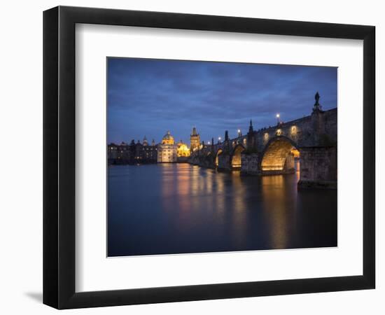 Charles Bridge and River Vltava, Prague, UNESCO World Heritage Site, Czech Republic, Europe-Ben Pipe-Framed Photographic Print