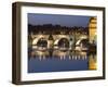 Charles Bridge and Smetana Museum Reflected in the River Vltava, Old Town, Prague, Czech Republic-Martin Child-Framed Photographic Print