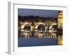 Charles Bridge and Smetana Museum Reflected in the River Vltava, Old Town, Prague, Czech Republic-Martin Child-Framed Photographic Print