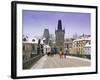 Charles Bridge and St. Vitus Cathedral in Winter Snow, Czech Republic-Gavin Hellier-Framed Photographic Print