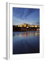 Charles Bridge and the Castle District with St. Vitus Cathedral and Royal Palace-Markus-Framed Photographic Print