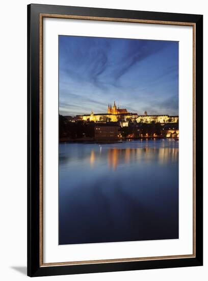 Charles Bridge and the Castle District with St. Vitus Cathedral and Royal Palace-Markus-Framed Photographic Print