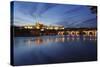 Charles Bridge and the Castle District with St. Vitus Cathedral and Royal Palace-Markus-Stretched Canvas