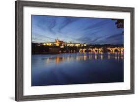 Charles Bridge and the Castle District with St. Vitus Cathedral and Royal Palace-Markus-Framed Photographic Print