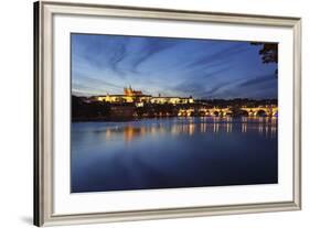 Charles Bridge and the Castle District with St. Vitus Cathedral and Royal Palace-Markus-Framed Photographic Print