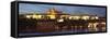 Charles Bridge and the Castle District with St. Vitus Cathedral and Royal Palace-Markus Lange-Framed Stretched Canvas