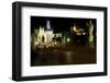 Charles Bridge and The Prague Castle at Night-George Oze-Framed Photographic Print