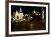 Charles Bridge and The Prague Castle at Night-George Oze-Framed Photographic Print