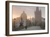 Charles Bridge at Dawn, Prague, Czech Republic-Peter Adams-Framed Photographic Print