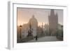 Charles Bridge at Dawn, Prague, Czech Republic-Peter Adams-Framed Photographic Print