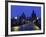 Charles Bridge at Night and City Skyline with Spires, Prague, Czech Republic-Nigel Francis-Framed Photographic Print