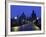 Charles Bridge at Night and City Skyline with Spires, Prague, Czech Republic-Nigel Francis-Framed Photographic Print