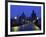 Charles Bridge at Night and City Skyline with Spires, Prague, Czech Republic-Nigel Francis-Framed Photographic Print