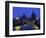 Charles Bridge at Night and City Skyline with Spires, Prague, Czech Republic-Nigel Francis-Framed Photographic Print