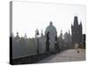 Charles Bridge, Church of St. Francis Dome, Old Town Bridge Tower, Old Town, Prague, Czech Republic-Martin Child-Stretched Canvas