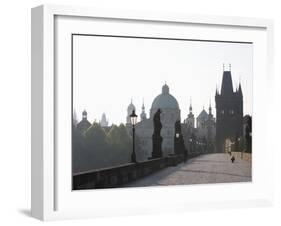 Charles Bridge, Church of St. Francis Dome, Old Town Bridge Tower, Old Town, Prague, Czech Republic-Martin Child-Framed Photographic Print