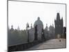 Charles Bridge, Church of St. Francis Dome, Old Town Bridge Tower, Old Town, Prague, Czech Republic-Martin Child-Mounted Photographic Print