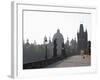 Charles Bridge, Church of St. Francis Dome, Old Town Bridge Tower, Old Town, Prague, Czech Republic-Martin Child-Framed Photographic Print