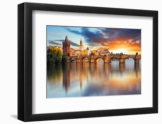 Charles bridge Czech Republic-null-Framed Art Print