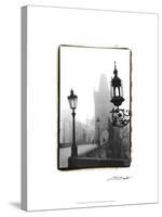 Charles Bridge in Morning Fog I-Laura Denardo-Stretched Canvas