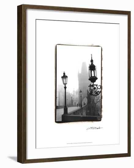 Charles Bridge in Morning Fog I-Laura Denardo-Framed Art Print