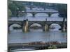 Charles Bridge on the Vltava River, Prague, Czech Republic-Kim Hart-Mounted Photographic Print