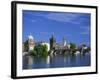 Charles Bridge over the Vltava River and City Skyline of Prague, Czech Republic, Europe-Nigel Francis-Framed Photographic Print