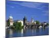 Charles Bridge over the Vltava River and City Skyline of Prague, Czech Republic, Europe-Nigel Francis-Mounted Photographic Print