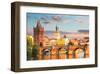 Charles bridge Prague Checkia-null-Framed Art Print