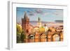 Charles bridge Prague Checkia-null-Framed Art Print