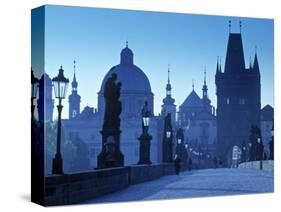 Charles Bridge, Prague, Czech Republic-Walter Bibikow-Stretched Canvas