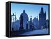 Charles Bridge, Prague, Czech Republic-Walter Bibikow-Framed Stretched Canvas