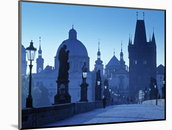 Charles Bridge, Prague, Czech Republic-Walter Bibikow-Mounted Premium Photographic Print