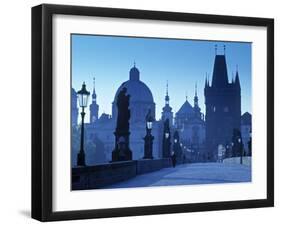 Charles Bridge, Prague, Czech Republic-Walter Bibikow-Framed Premium Photographic Print