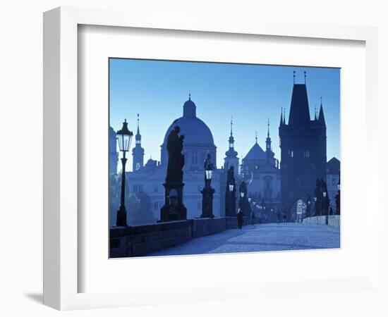 Charles Bridge, Prague, Czech Republic-Walter Bibikow-Framed Photographic Print