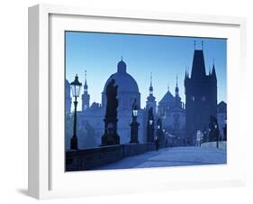 Charles Bridge, Prague, Czech Republic-Walter Bibikow-Framed Photographic Print