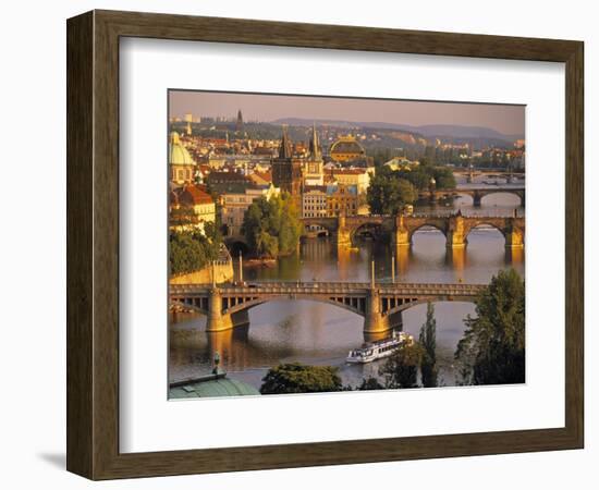 Charles Bridge, Prague, Czech Republic-Walter Bibikow-Framed Photographic Print