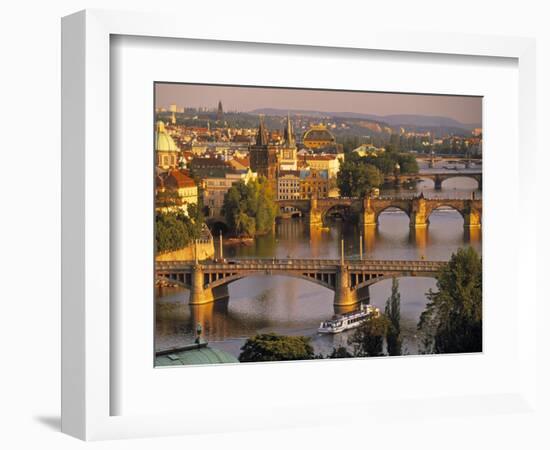 Charles Bridge, Prague, Czech Republic-Walter Bibikow-Framed Photographic Print