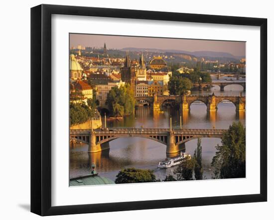 Charles Bridge, Prague, Czech Republic-Walter Bibikow-Framed Photographic Print