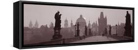Charles Bridge Prague Czech Republic-null-Framed Stretched Canvas