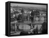 Charles Bridge, Prague, Czech Republic-Walter Bibikow-Framed Stretched Canvas