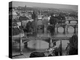 Charles Bridge, Prague, Czech Republic-Walter Bibikow-Stretched Canvas