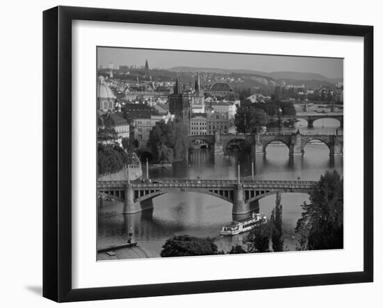 Charles Bridge, Prague, Czech Republic-Walter Bibikow-Framed Photographic Print