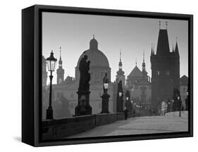 Charles Bridge, Prague, Czech Republic-Walter Bibikow-Framed Stretched Canvas