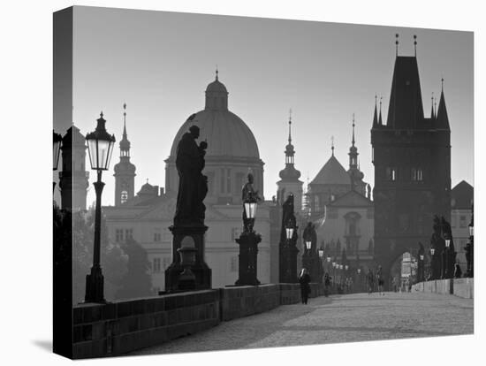 Charles Bridge, Prague, Czech Republic-Walter Bibikow-Stretched Canvas