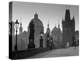 Charles Bridge, Prague, Czech Republic-Walter Bibikow-Stretched Canvas