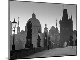 Charles Bridge, Prague, Czech Republic-Walter Bibikow-Mounted Premium Photographic Print