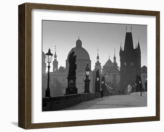 Charles Bridge, Prague, Czech Republic-Walter Bibikow-Framed Photographic Print
