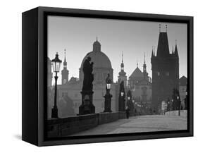 Charles Bridge, Prague, Czech Republic-Walter Bibikow-Framed Stretched Canvas