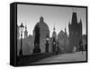 Charles Bridge, Prague, Czech Republic-Walter Bibikow-Framed Stretched Canvas